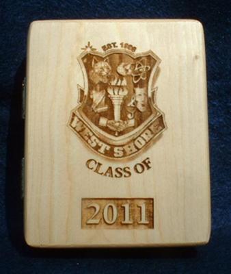 Copy of the plaque they made  with my High School Logo